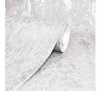 Havana White Distressed Industrial Metallic Wallpaper Paste Wall from YL