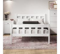 havanan wooden double bed in white