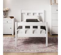 havanan wooden single bed in white