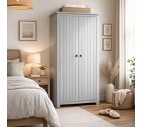 havanan wooden wardrobe with 2 doors - grey