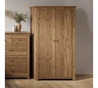 havanan wooden wardrobe with 2 doors - natural pine
