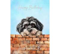 Havanese Dog Birthday Card for Husband To Be