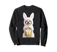 Havanese Dog Wearing Easter Bunny Funny Cute Costume Sweatshirt