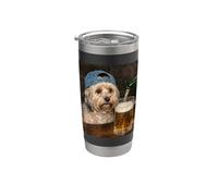 Havanese Drinking Beer Funny Havanese Dog Meme Stainless Steel Insulated Tumbler