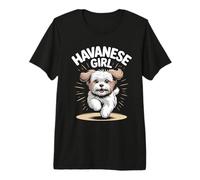Havanese Girl Cute Cartoon for Dog Owners | Womens Havanese Premium T-Shirt