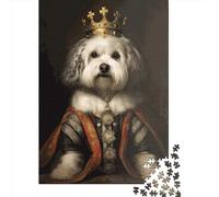 Havanese The King Puzzles for Adults,1000 Piece Jigsaw Puzzles for Adults, Wooden Puzzle Fun Decompressing Game 1000pcs (75x50cm)