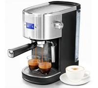 Havato 20 Bar Espresso Machine Semi-Automatic, Professional Coffee Maker with Milk Frother Steam Wand & 45OZ Removable Water Tank, Home Barista System for Cappuccino, Latte, Americano-Stainless Steel