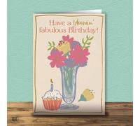 Have A Bloomin' Fabulous Birthday - Foiled Birthday Card