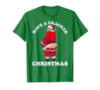 Have A Cracker Christmas Funny Naughty Santa Claus Butt T-Shirt