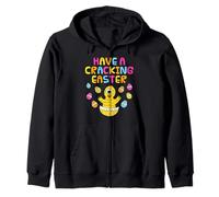 Have A Cracking Easter, Chick Kids Funny Zip Hoodie