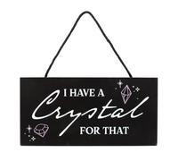 Have a Crystal for That Witchy Hanging Sign - Handcrafted Wood Decor for Witches, Mystics, and Crystal Lovers - Unique Wall Art for Home, Office, or Sacred Spaces