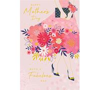Have A Fabulous Day Flower Dress Open Happy Mother's Day Card Lovely Verse