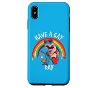 Have A Gay Day Gay Dinosaur Dino Rainbow Pride Lesbian LGBTQ Case for iPhone XS Max