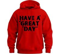 Have a Great Day Middle Finger Hoodie, Middle Finger Hoodie, 2025 Halloween Skeleton Middles Fingers on Sleeve Hoodies (R,XL)