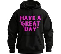 Have a Great Day Middle Finger Hoodie, Middle Finger Hoodie, 2025 Halloween Skeleton Middles Fingers on Sleeve Hoodies (E,L)
