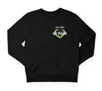 Have A Heart - Go Vegan (Unisex) Sweatshirt Small/Black