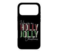 Have A Holly and Jolly Merry Christmas Leopard Buffalo Plaid Case for iPhone 17 Pro Max