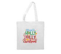 Have a holly jolly Christmas [BCX] tote style shopping bag - white