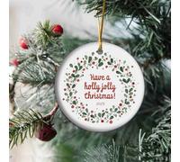Have a Holly Jolly Christmas - Ceramic Xmas Ornament 2025, Holiday Decoration Vintage Christmas Pinecones Ornaments