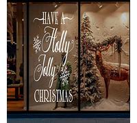 Have A Holly Jolly Christmas Christmas Vinyl Stickers for Kids Living Room Bedroom Door Xmas Holiday Party Decoration, 36"