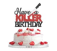 Have A Killer Birthday Cake Topper HSYWSH Halloween Horror Birthday Cake Decoration Bloody Style Cake Decors Bloody Cake Topper Children Boy Man Girl Birthd/ay Horror Party Decorations (Multicolor A)