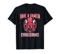 Have A Kraken Christmas. Funny Octopus Xmas Punk Goth Pirate T-Shirt