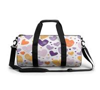Have A Lot of Heart Gym Bag Sport Gym Tote Bag Lightweight Duffle Bag Carry On Weekender Bags for Women Men, white, 17.7in/9in/9in