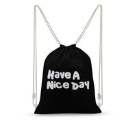 Have A Nice Day Canvas Drawstring Bags Gym Backpack Sports Rucksacks Casual Daypacks