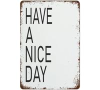 Have a Nice Day Home Wall Art Print Sign Vintage Tin Signs Home Kitchen Decorations Wall Decor Metal Poster for Room 8x12inch