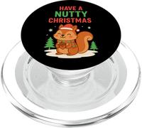 Have A Nutty Christmas Holiday Squirrel Nut Pun PopSockets PopGrip for MagSafe
