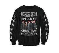 Have A Peaky Christmas Blinders Inspired Adults Novelty TV Christmas Jumper Sweatshirt (UK, Alpha, L, Regular, Regular) Black