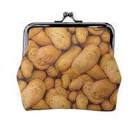 Have A Potato Painting Effect, PU Leather Coin Purse, Small Wallets, Change Pouch with Kiss Lock Clasp Buckle, Change Purse