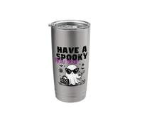 Have A Spooky New Year Cute Ghost Purse Drink Bats Spiders Stainless Steel Insulated Tumbler