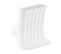 HAVE A TREE 3-6 pairs Womens Black White Socks Cotton Casual Calf Socks (H006-3W)