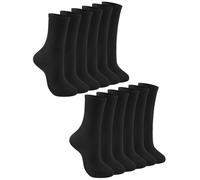 HAVE A TREE 3-6 pairs Womens Black White Socks Cotton Casual Calf Socks (H006-6B)