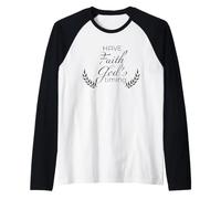 Have Faith in God's Timing Christian Raglan Baseball Tee
