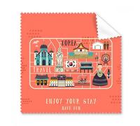 Have Fun And Enjoy Your Stay in Korea Glasses Cloth Cleaning Cloth Gift Phone Screen Cleaner 5pcs