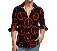 Have Funny No Drama Mens Shirts Long Sleeve Hawaiian Shirt Button Down Summer Tops 4XL