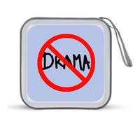 Have Funny No Drama Portable CD Case Holder 48 Capacity Travel DVD Storage Boxs Wallet Bag