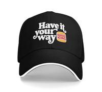 Have It Your Way Burger King Most Memorable Retro Ad Slogan Durable for All Seasons Mens Hats Women's Cap Cap Man Summer