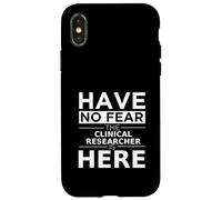 Have No Fear Clinical Researcher Is Here Funny Gift Work Job Case for iPhone X/XS