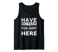Have No Fear Fun Aunt is Here Cool Auntie Family Matching Tank Top