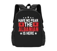 Have No Fear The Albanian Is Here - Albanian Pride Schoolbag Backpack Fashion Bags Obedtheartist Albanian Flag Of