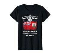Have No Fear The Bermudian is Here Halloween Bermuda Flag Value Graphic T-Shirt, Women, Black, XL
