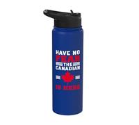 Have No Fear The Canadian is Here Stainless Steel Insulated Water Bottle