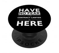 Have No Fear The Contract Lawyer Is Here Funny Gift Work Job PopSockets Adhesive PopGrip