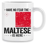 Have No Fear The Maltese Is Here Malta Flag Ceramic Mug Cup
