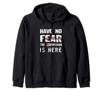 HAVE NO FEAR THE Norwegian IS HERE Norwegian Pride Statement Zip Hoodie