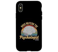 Have No Fear The Psychologist Is Here Retro Vintage Brain Case for iPhone X/XS