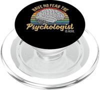Have No Fear The Psychologist Is Here Retro Vintage Brain PopSockets PopGrip for MagSafe